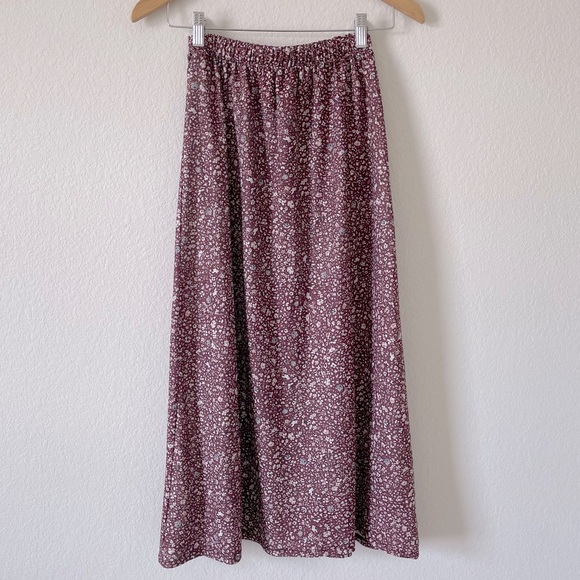 Pull&bear floral print maxi skirt with front slit - Picture 4 of 4